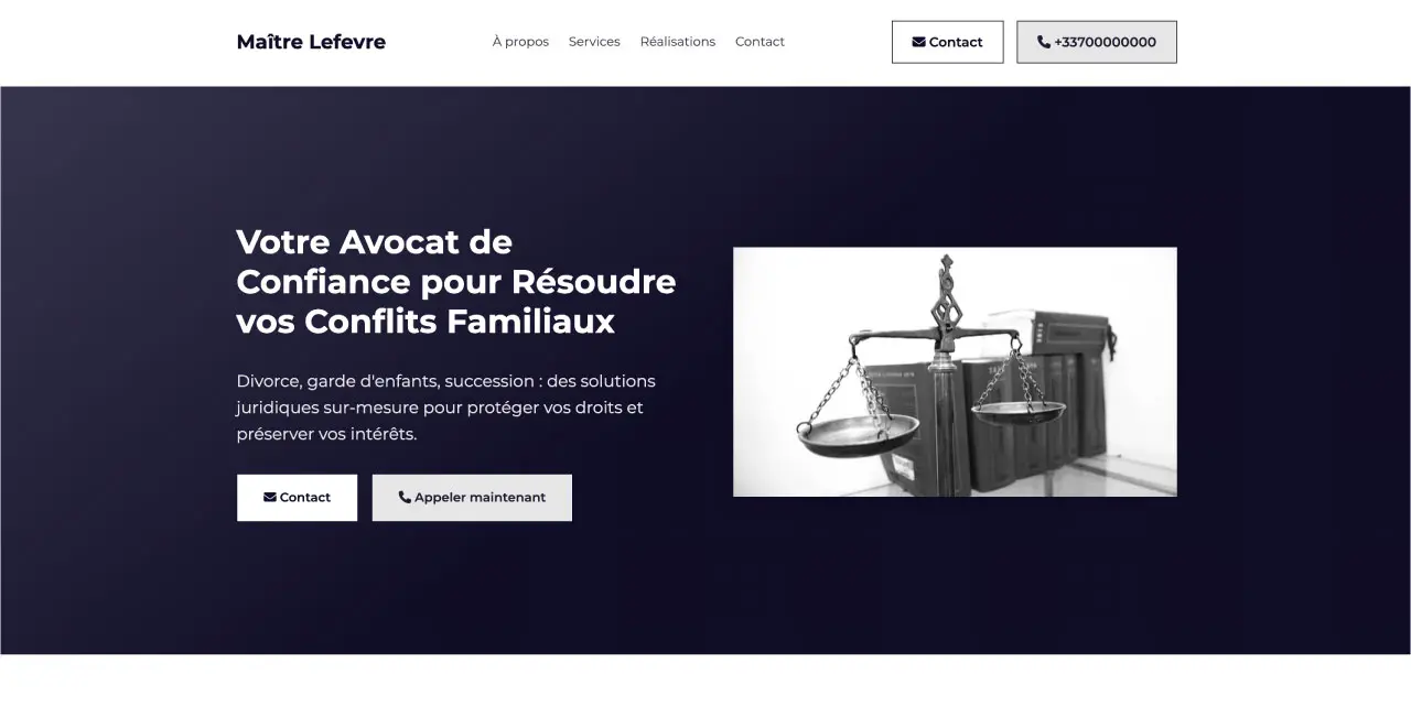 Template Formateur - Vue Desktop